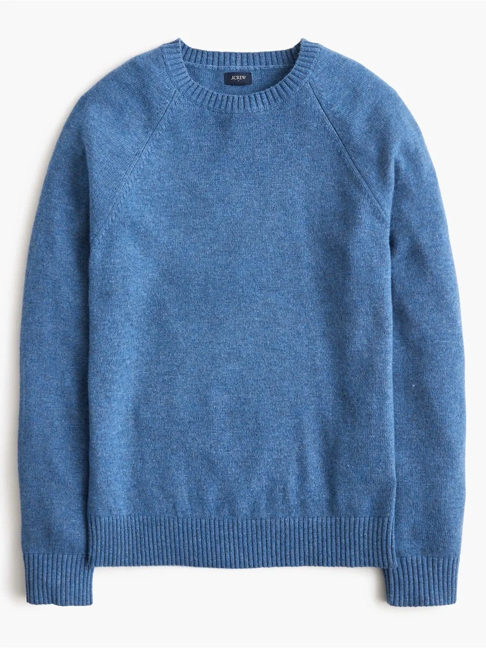 J. Crew Men’s Heathered Blue Crewneck Pullover Sweater